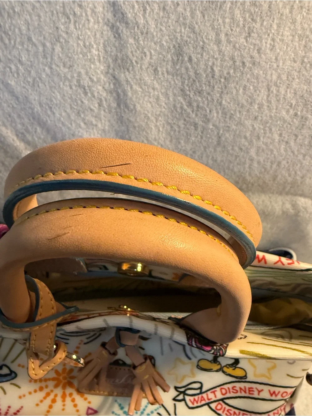 Dooney & Bourke White Multicolor Disney Mickey Satchel